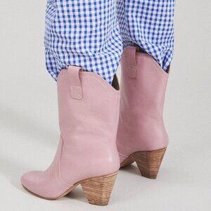 Rachel Comey Lydia Pebbled Leather Boot - Pink Sz 7.5